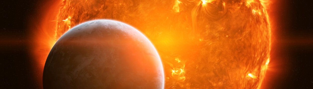 Exploding close to planet Earth 3D rendering elements of this image furnished by NASA