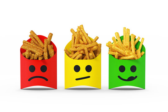 3D illustration - Pommes-Ampel