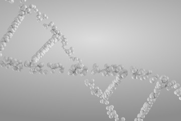  3d rendering DNA molecule