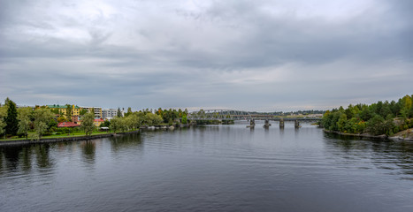 Fototapeta na wymiar Cityscape of Savonlinna, Finland.