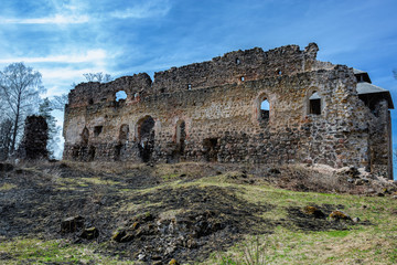 Fototapeta na wymiar Ruins of the medieval castle