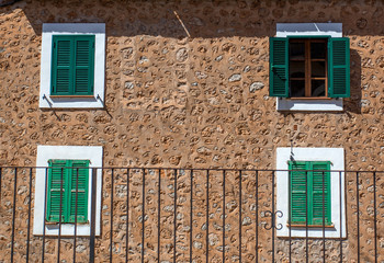 Spanish facade of a house in Spain