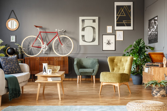 Bike in living room