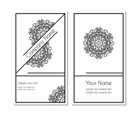  business card with a circular ornamental