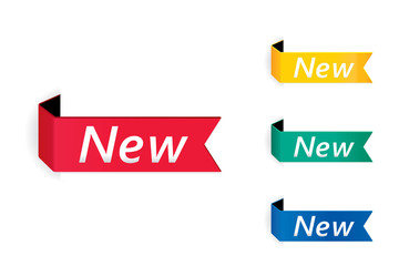 Set of new label design. Vector illustration