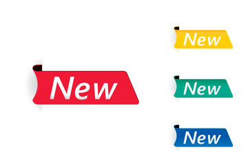 Set of new label design. Vector illustration