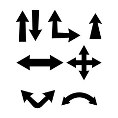 Set of arrows vector illustration.