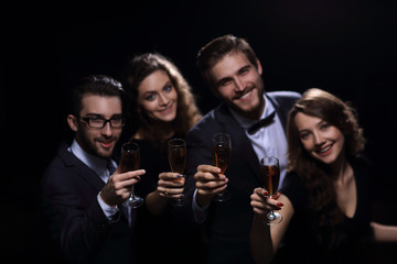 closeup.best friends with a glass of wine.