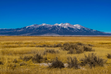 Snow Capped Sangre De Cristo Mountains  in Colorado