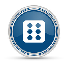 Blauer Button - Spielwürfel