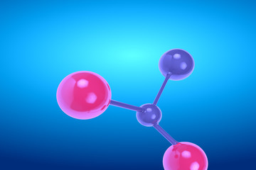 3d rendering  molecule