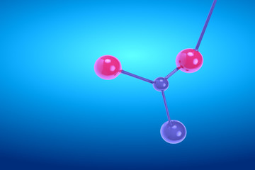 3d rendering  molecule