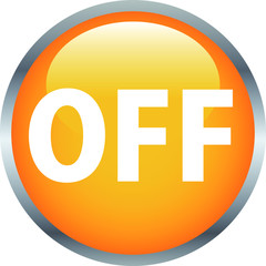 Yellow Shiny round OFF switch button