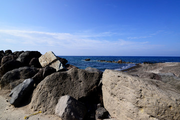 Santorini, Felsenküste