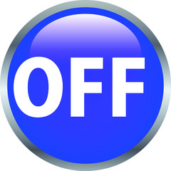 Purple Shiny round OFF switch button