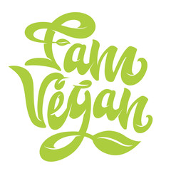 vegan hand lettering