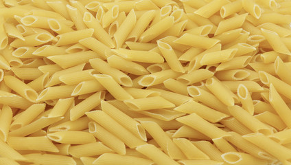 Texture of spaghetti- raw uncooked macaroni