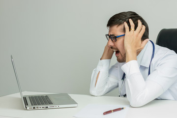 Stressed Senior businessman holding document binders on his head, Unsuccessful overworked people
