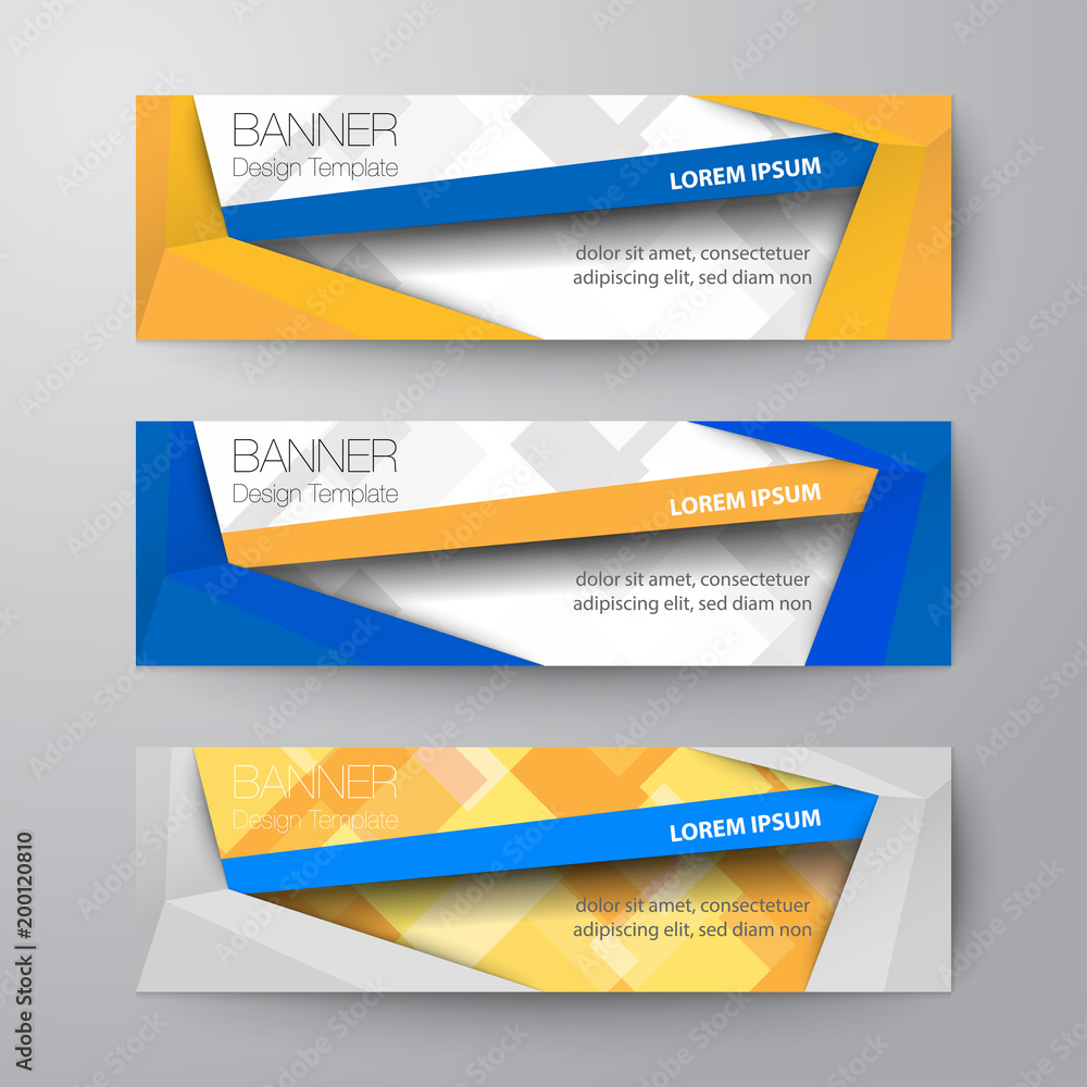 Wall mural set of banners web template abstract vector background