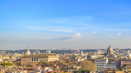 Fototapeta premium Rome Cityscape Aerial View from Trastevere Hill