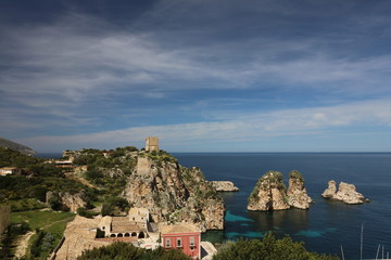 Naklejka premium Scopello, Trapani Sicilia