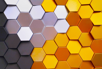 Honeycomb shape colorful decorative ceramic tiles on wall