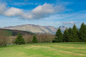 Typical panorama of the Basque mountains