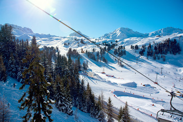 Mountain valley in the Alps France