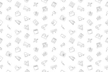 Vector appliances pattern. Appliances seamless background