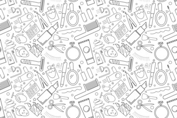 Vector beauty pattern. Beauty seamless background