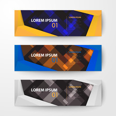 Set of banners web template abstract vector background