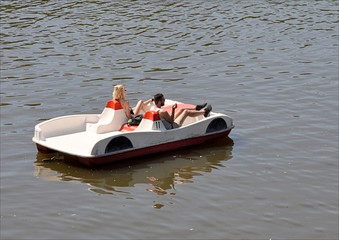 people and relax in ship