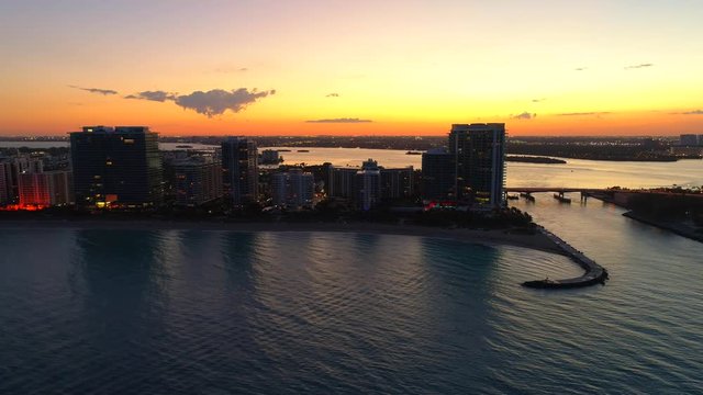 Haulover inlet Miami aerial above 4k drone footage