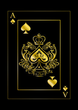 the spades ace gold