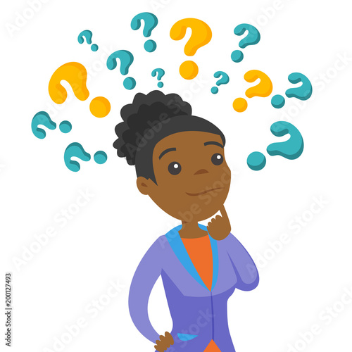 Three Question Mark Cartoon Vector Illustration Stock Vector