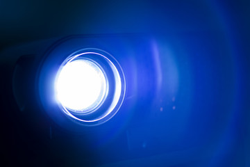 Blue light flare special effect