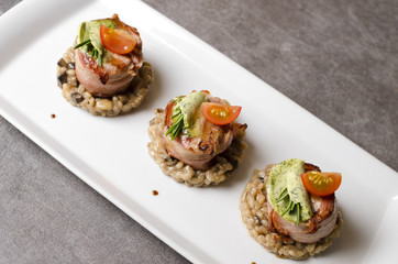 Spinach sponge cake for gourmet decoration