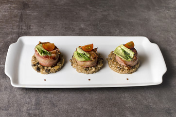 Spinach sponge cake for gourmet decoration