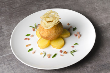 Spinach sponge cake for gourmet decoration