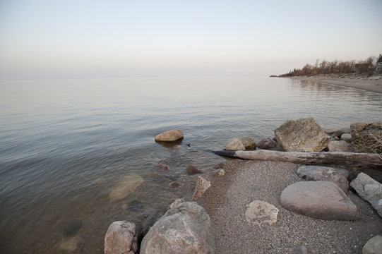 Lake Winnipeg Shoreline at Gimli, Manitoba, Canada