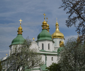 Fototapeta na wymiar of the Dome of the Orthodox Church, Kiev, Ukraine
