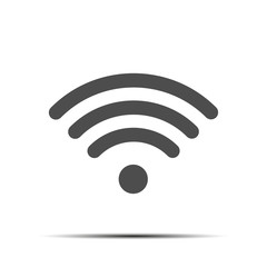 Wireless and wifi icon or sign for remote internet access. Podcast vector symbol.