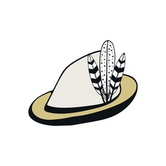 Cute hand drawn nursery poster in scandinavian style. Monochrome vector illustration