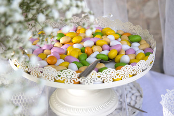 vintage tray with candy