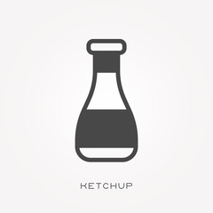 Silhouette icon ketchup