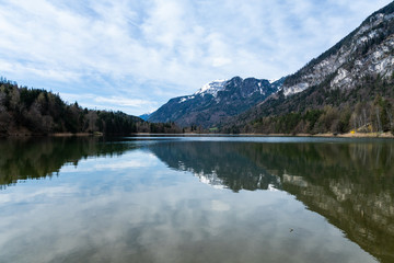 Fototapeta na wymiar lovely lake in the tyrolian mountains