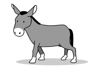 Cartoon Esel als Nutztier