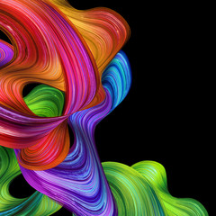 3d render, abstract artistic background, brush strokes, paint splash, gouache smears, modern...