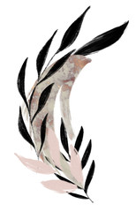 Gold and foil florals composition #19