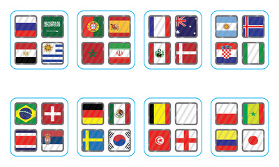 Vector flags of the country. Information graph of the flags of the country.